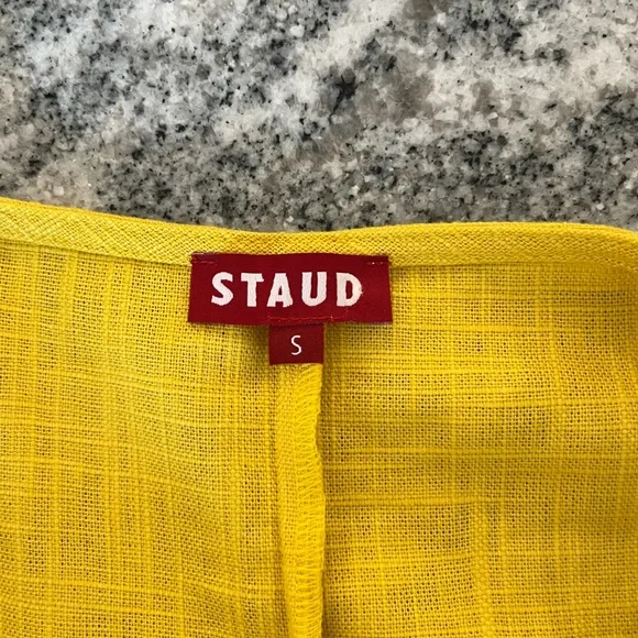 Staud Sonny Fringed Linen-Blend Mini Dress - Picture 6 of 10